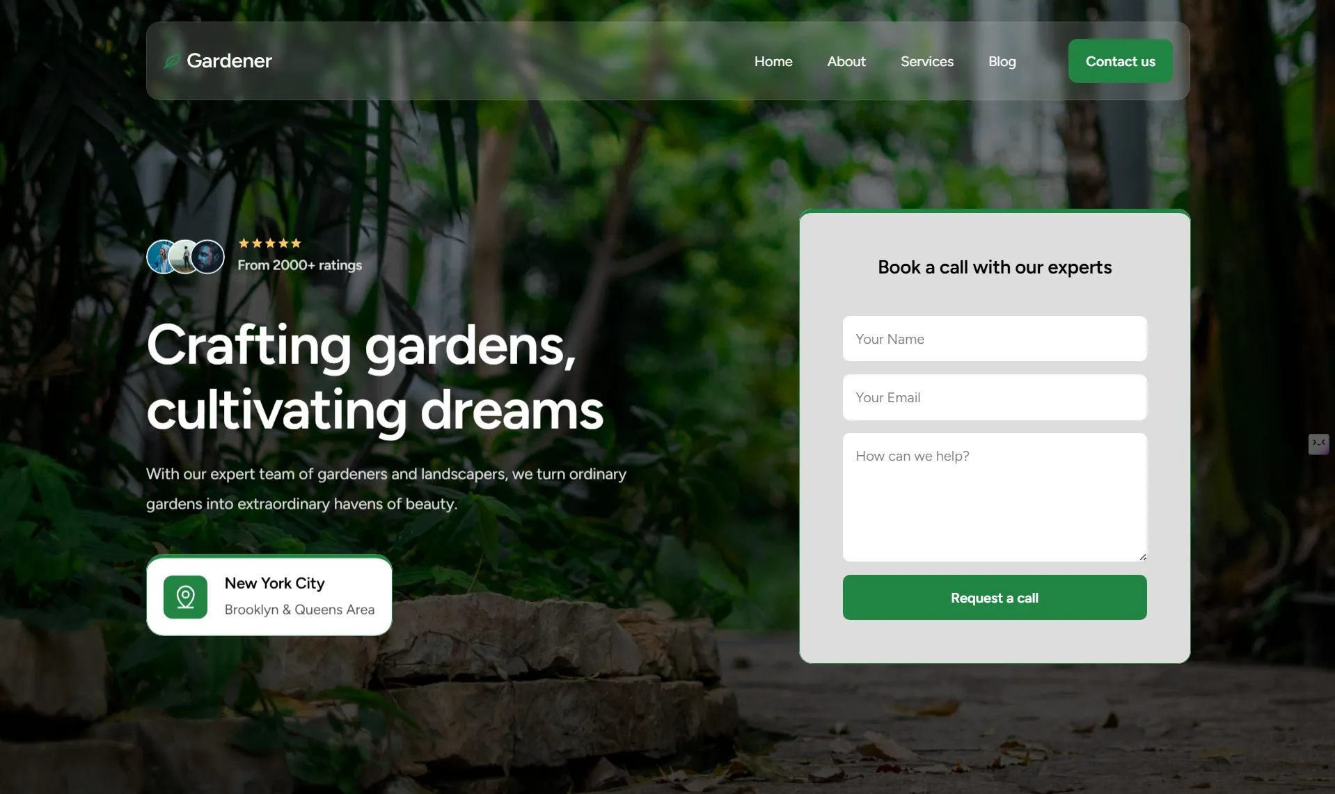 Gardener Website Template Kit I Digital Meraj